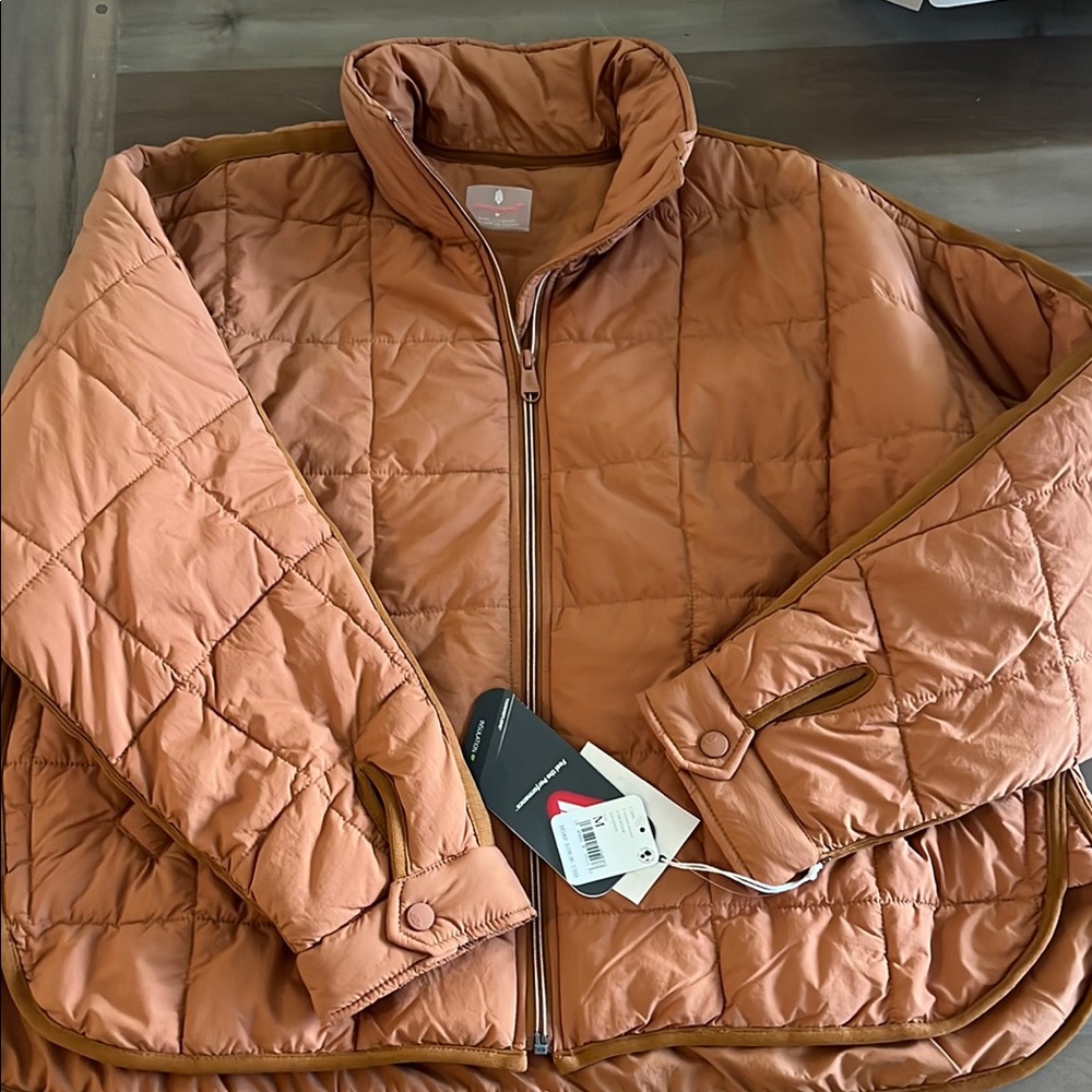 FP Movement by Free People Quilted Jacket in Rust